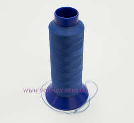 Текстурированные Нитки швейные "Ecofil. №921", №120, 3000 м, синий, 62Н