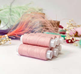 Нитки швейные для трикотажа, Omega 1011, пыльно-розовый, №120  200м, 661Н