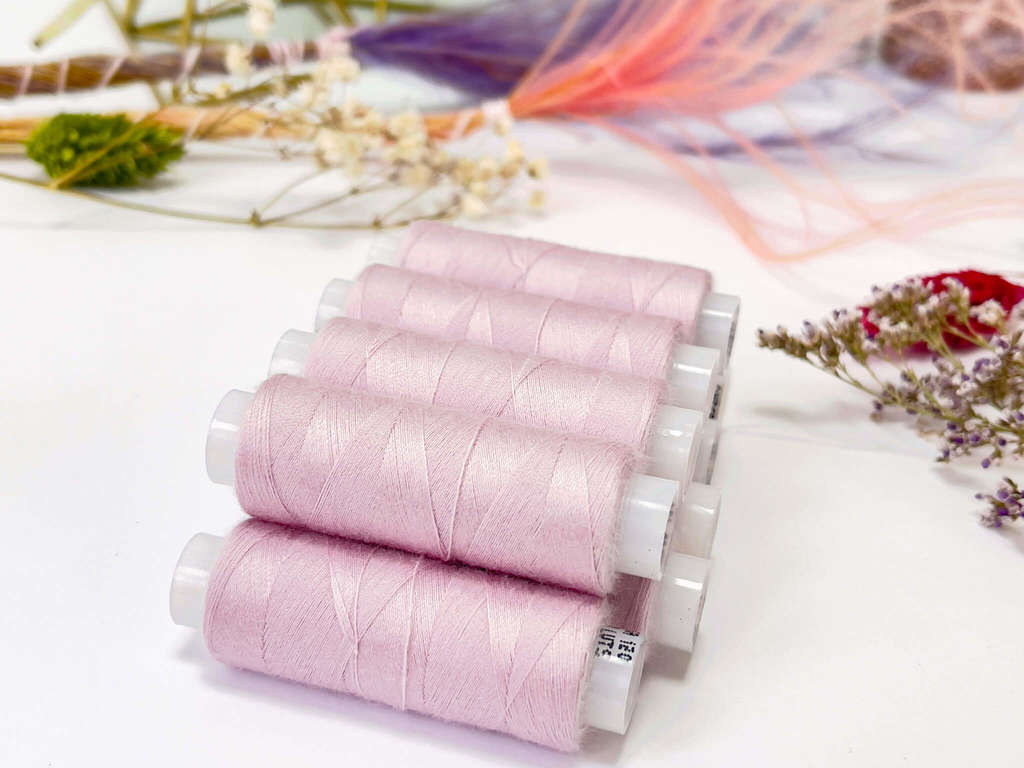 Нитки швейные для трикотажа, Omega 176, пыльно-розовый, №120  200м, 663Н