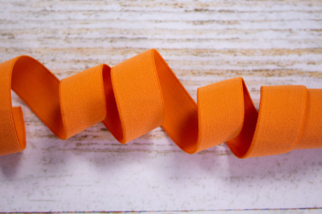 Отделочная резинка стрейч,  23 мм, оранжевый 2228ТР