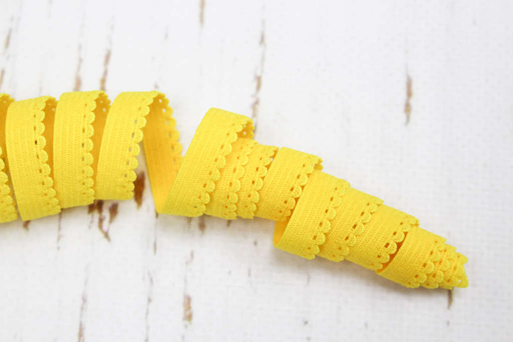 Отделочная резинка стрейч,  7 мм, жёлтый 2620ТР