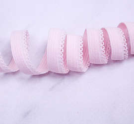 Отделочная резинка стрейч,  7 мм, розовый  2741ТР