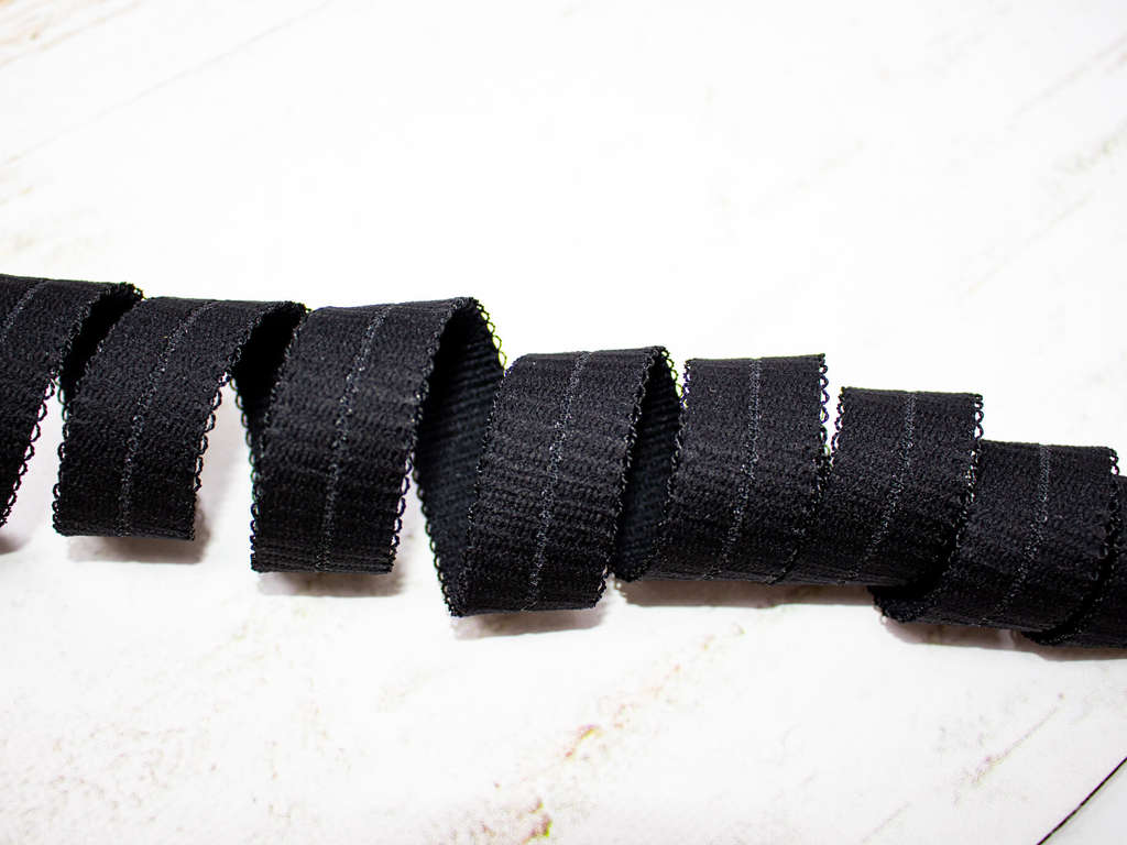 Бретелечная резинка, 20 мм, черный, артикул 2782ТР